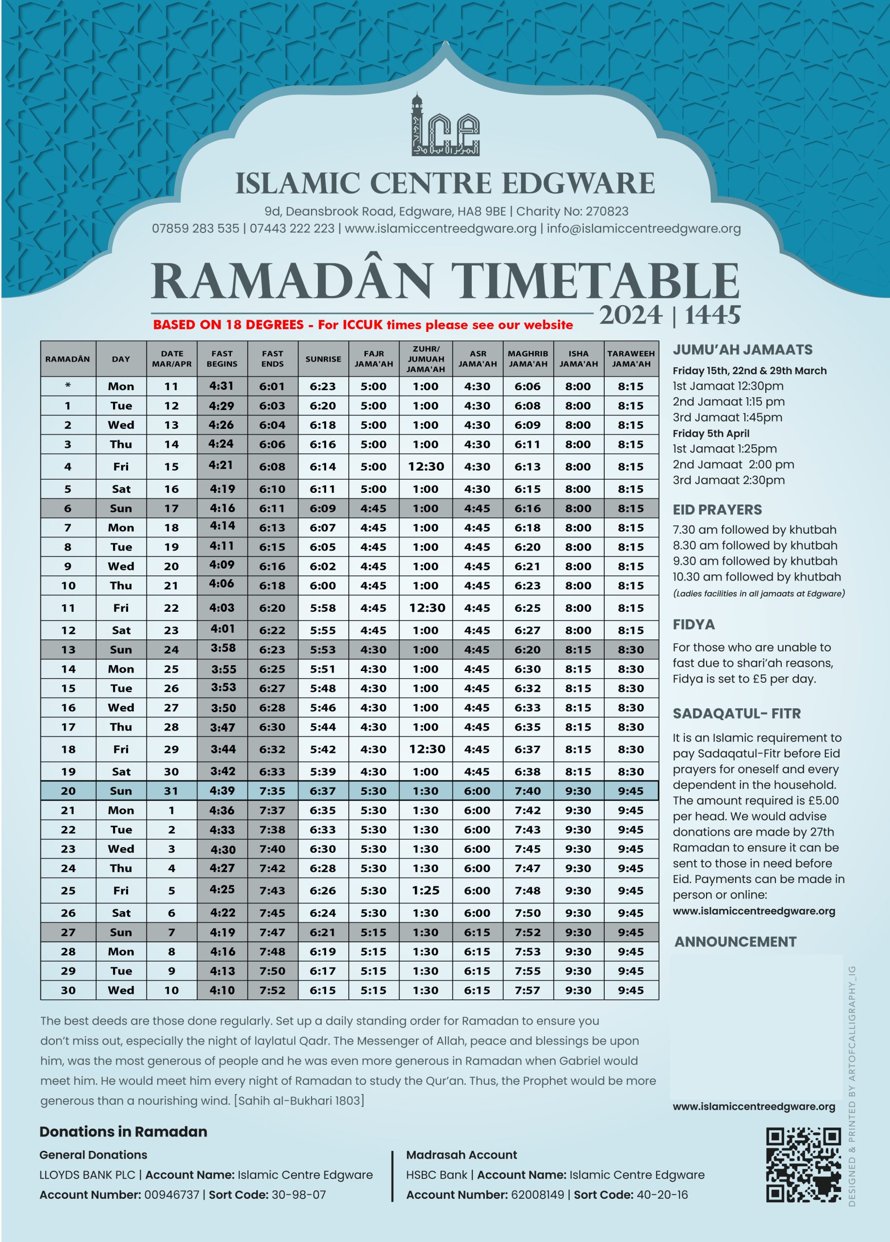 timetable-2024-18-degrees-islamic-centre-edgware